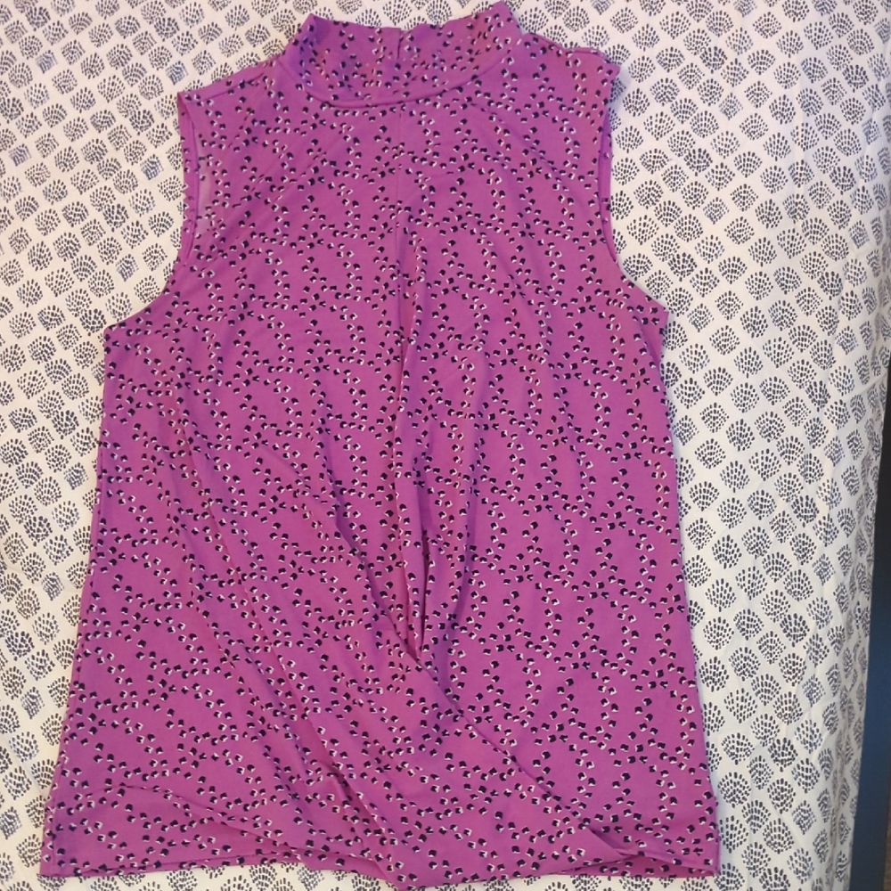 Banana Republic Purple Patterned Tank Top